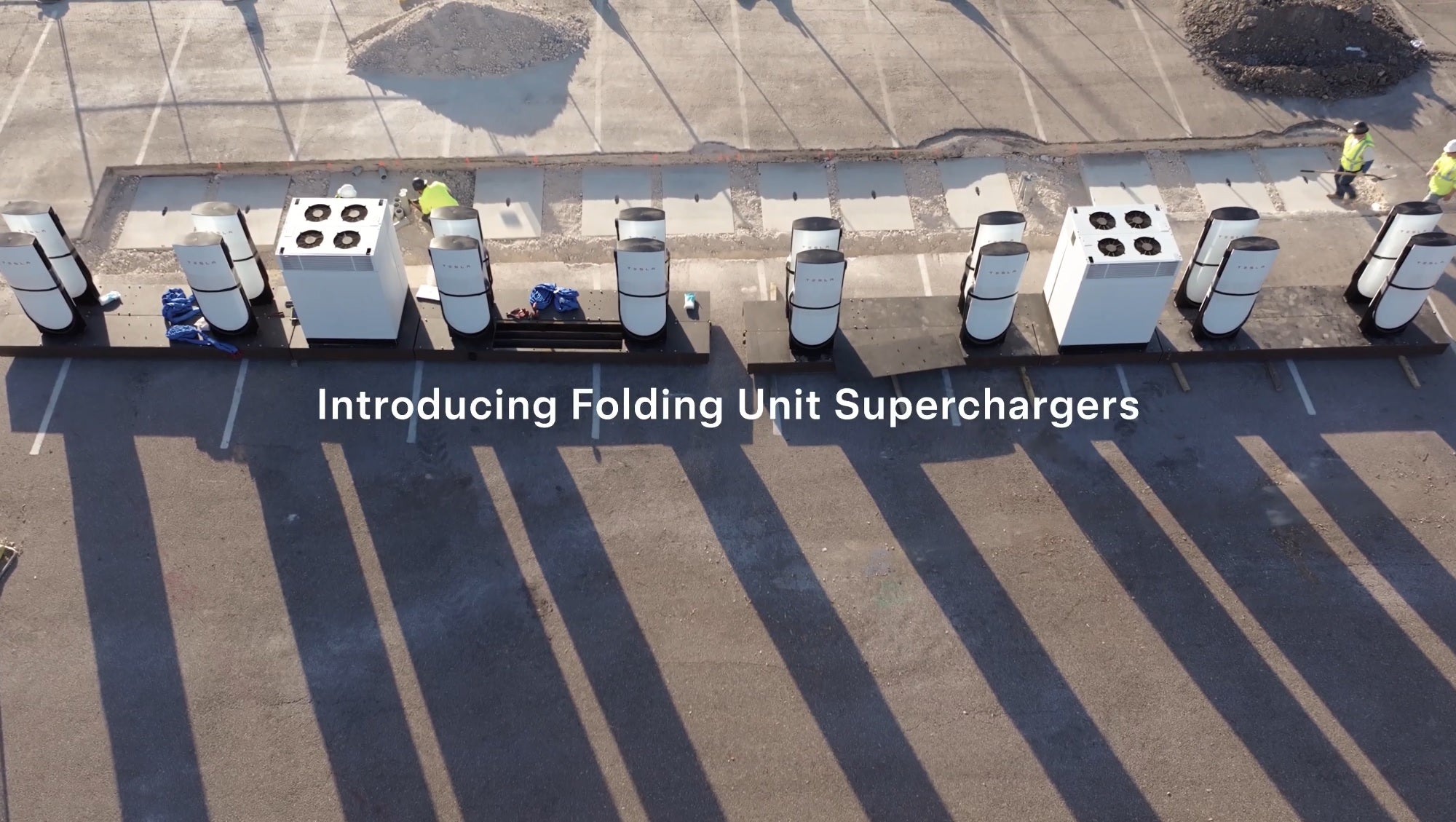 Tesla Introduces Foldable Supercharger Units to Speed Up Deployment