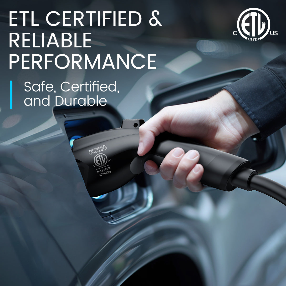 EVDANCE 240V 40A Tragbares 2-in-1-EV-Ladegerät für Tesla