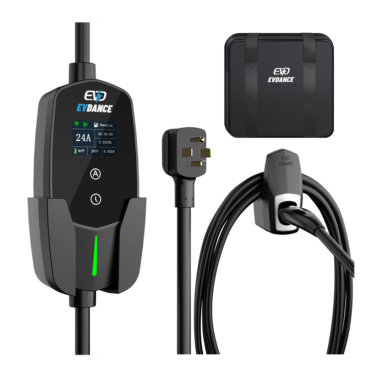 EVDANCE Level 2 NEMA 14-30 Plug 24A J1772 Portable EV(Electric Vehicle) Charger