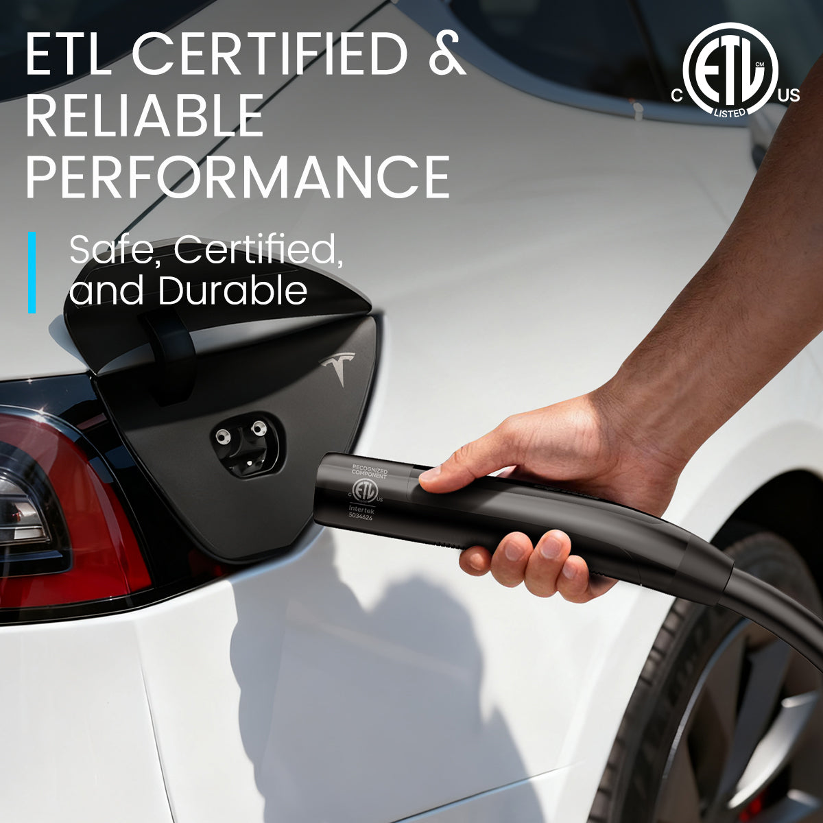 EVDANCE 240V 40A Tragbares 2-in-1-EV-Ladegerät für Tesla