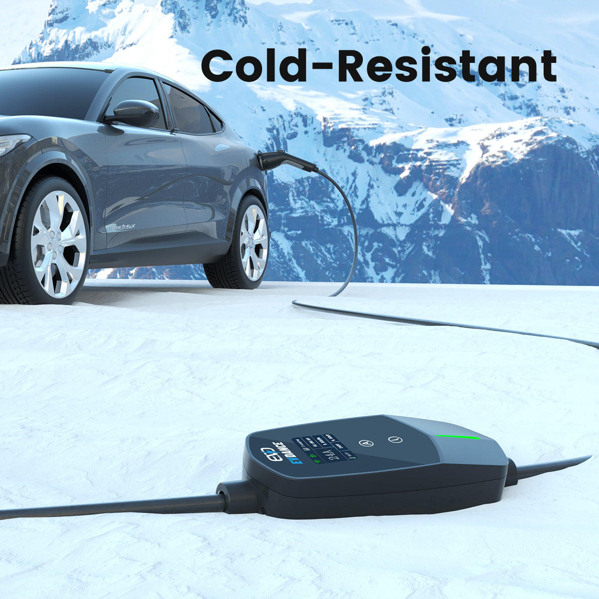 EVDANCE Level 2 NEMA 10-30 Plug 24A J1772 Portable Electric Vehicle Charger -122 Degrees Fahrenheit Cold Resistant | EVDANCE