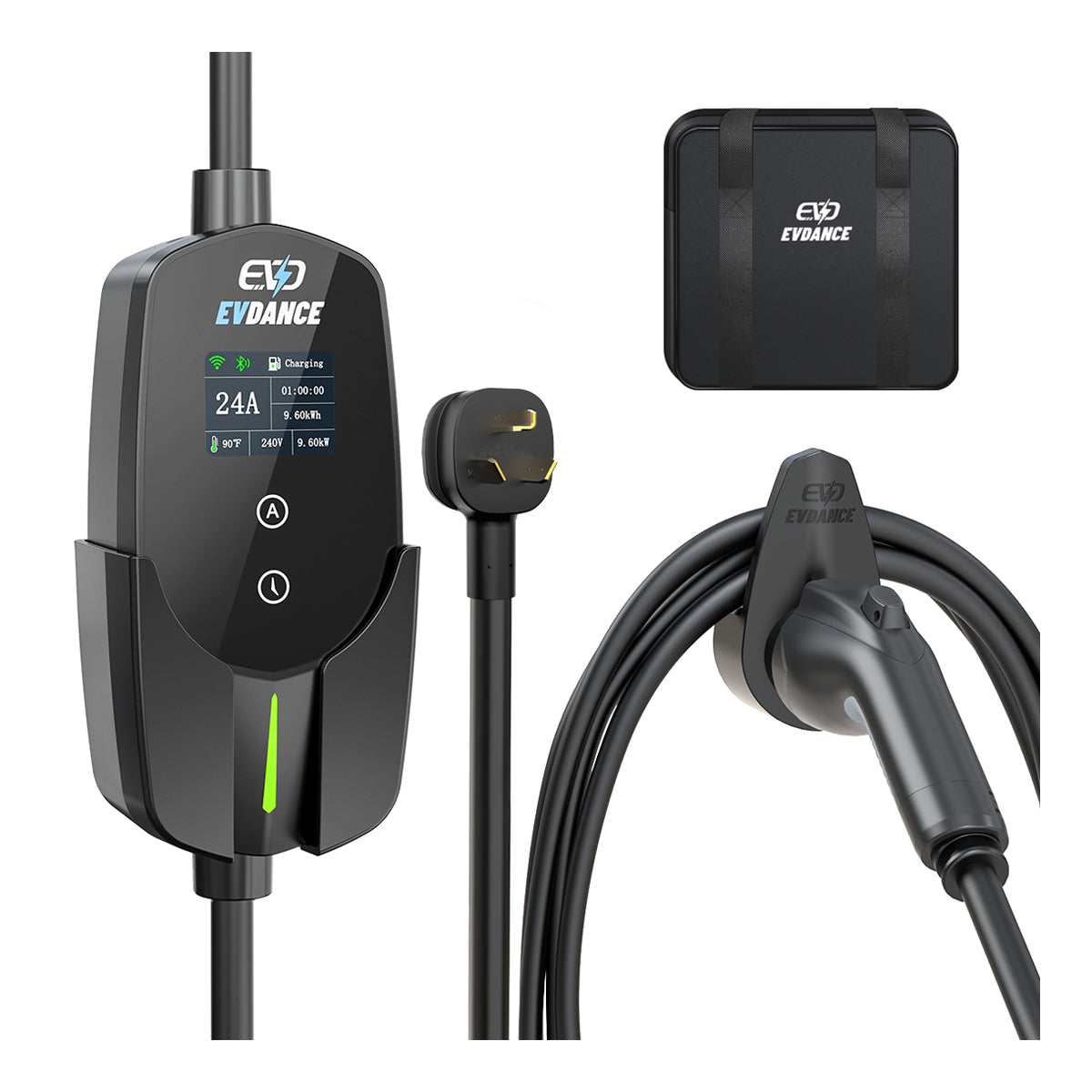 EVDANCE Level 2 NEMA 10-30 Plug 24A J1772 Portable EV Charger