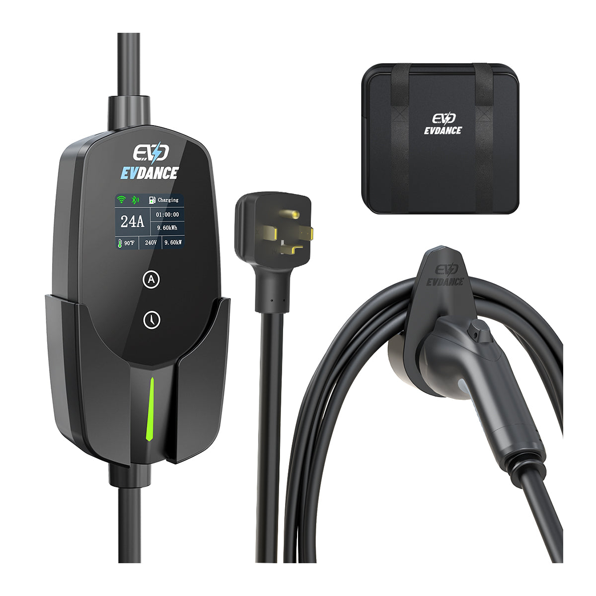 EVDANCE 240 V 40 A Tragbares 2-in-1-Ladegerät für Elektrofahrzeuge