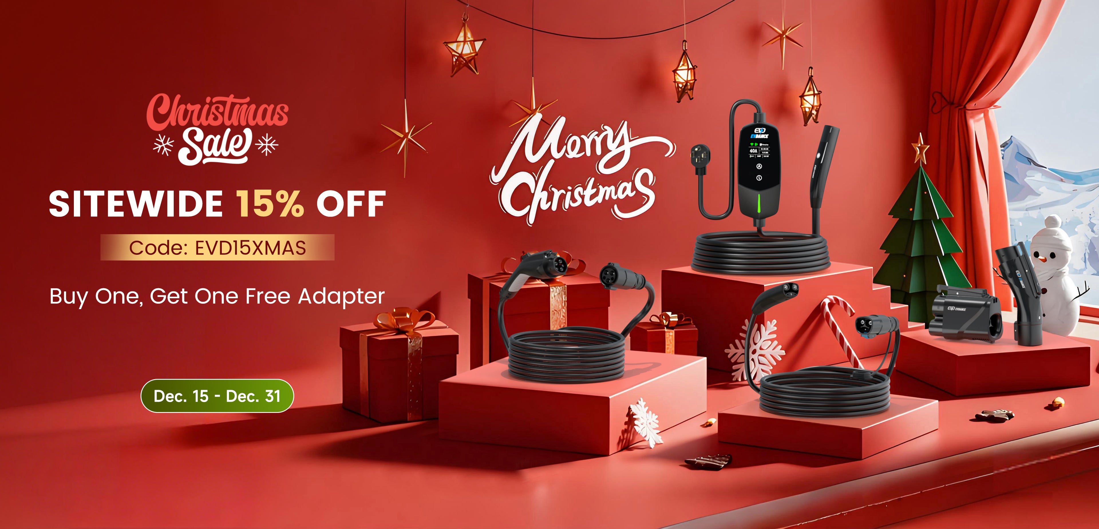 EVDAMCE Christmas Sales | EV Chargers, Adatpers and extension cords.