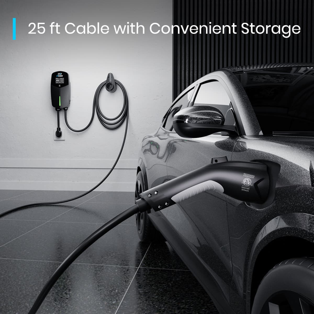 EVDANCE Home Level 2 EV Charger NEMA 14-50 J1772 Wall-mounted Plug In - 40A
