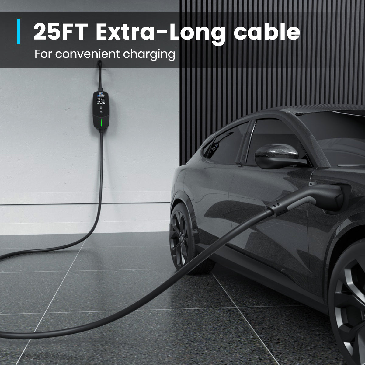 EVDANCE Flux Level 1 NEMA 5-15 Plug 12A J1772 Portable EV Charger