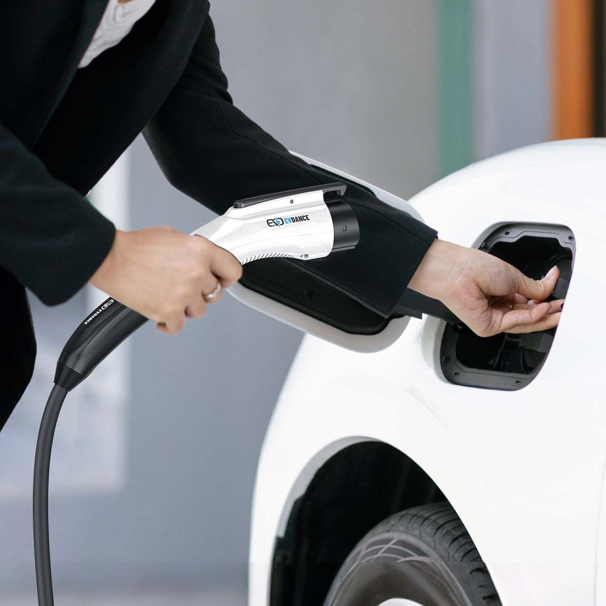 EVDANCE Level 1 NEMA 5-15 Plug 12A J1772 Portable EV Charger + NACS To J1772 Adapter