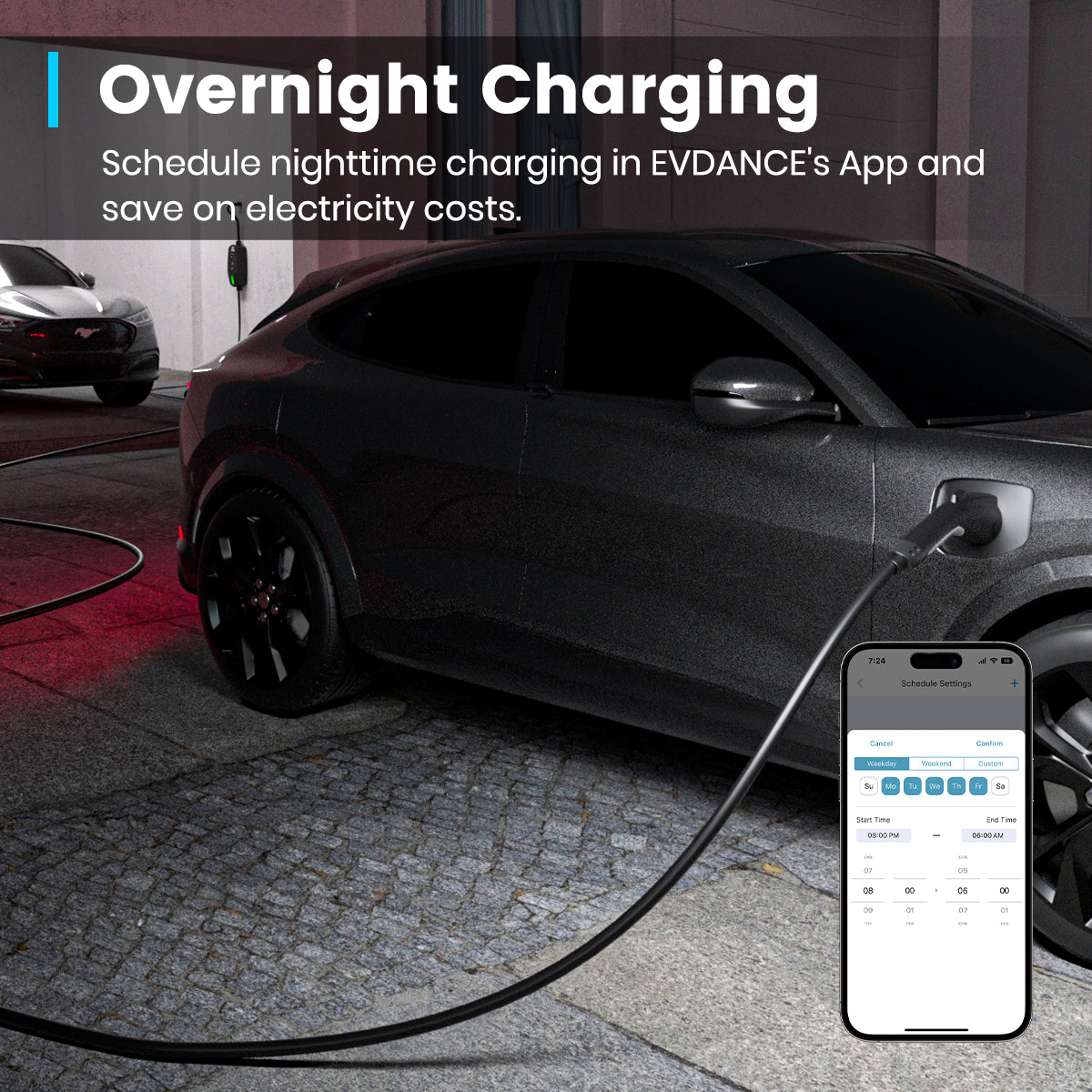 EVDANCE Flux Level 1 NEMA 5-15 Plug 12A J1772 Portable EV Charger