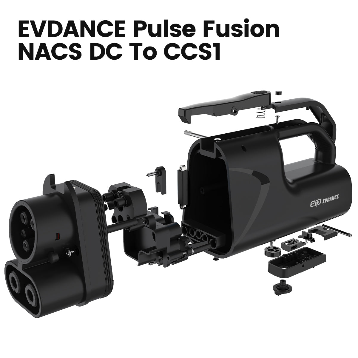 EVDANCE Pulse Fusion NACS DC To CCS1 Adapter Disassembly Diagram.