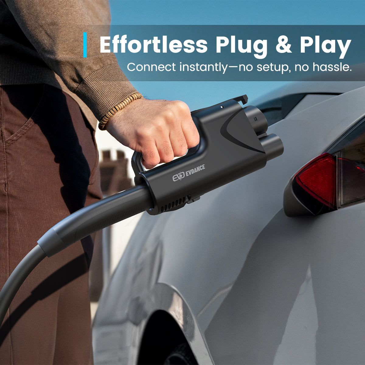 EVDANCE Pulse Fusion NACS DC To CCS1 Adapter connect instantly, no setup, no hassle | Effortless Plug & Play