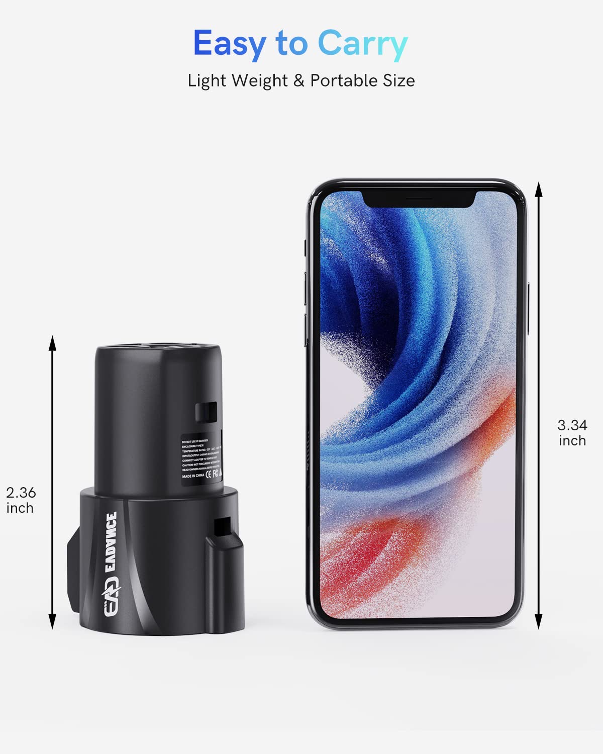 SAE J1772 to Tesla Charging Adapter 80 Amp/ 240V - EVDANCE