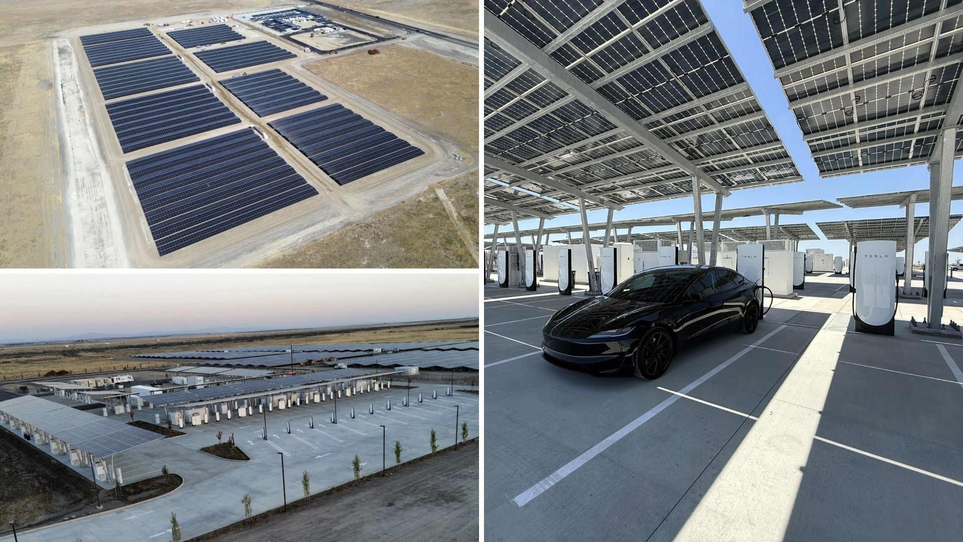 Tesla Unveils Its First Fully Off-Grid Solar Supercharger Station