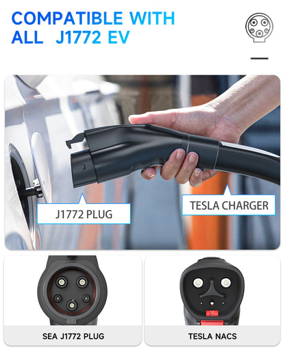 Tesla(Nacs) to J1772 Charging Adapter with Security Lock - Promote