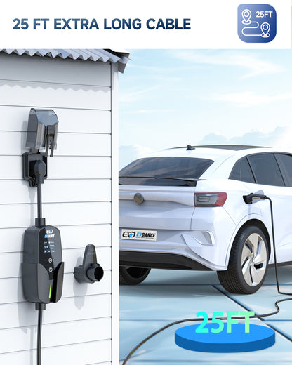 EVDANCE 240V 32A J1772 Portable Home 2 in 1 EV Charger