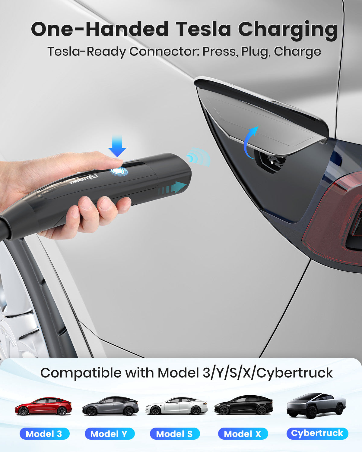 EVDANCE Level 2 NEMA 14-30 24A Tesla Portable EV Charger