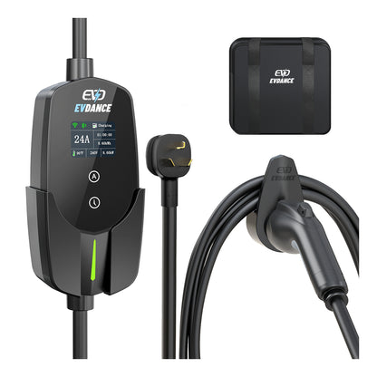 EVDANCE Level 2 NEMA 10-30 Plug 24A J1772 Portable EV Charger