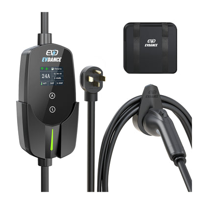 EVDANCE Level 2 NEMA 14-30 Plug 24A J1772 Portable EV(Electric Vehicle) Charger