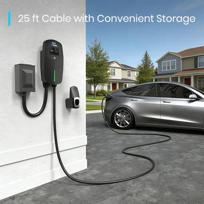EVDANCE Flux Pro Home Level 2 NACS/Tesla  EV Charging Station Wifi Enabled ETL Certified