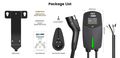 EVDANCE Flux Pro Home Level 2 J1772  EV Charging Station Wifi Enabled ETL Certified