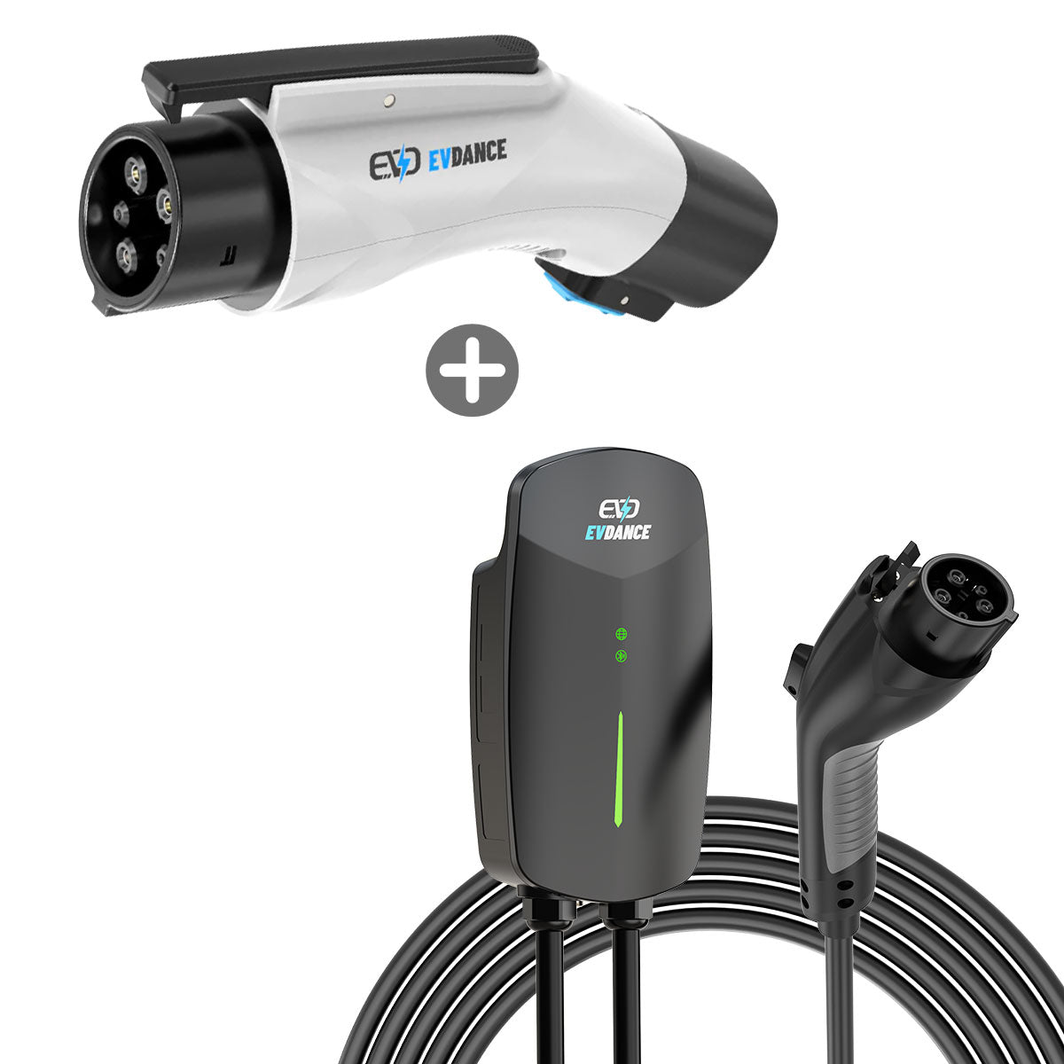 EVDANCE Flux Pro Level 2 NEMA 14-50 Plug 40A J1772 Home EV Charger + NACS To J1772 Adapter 50A Max
