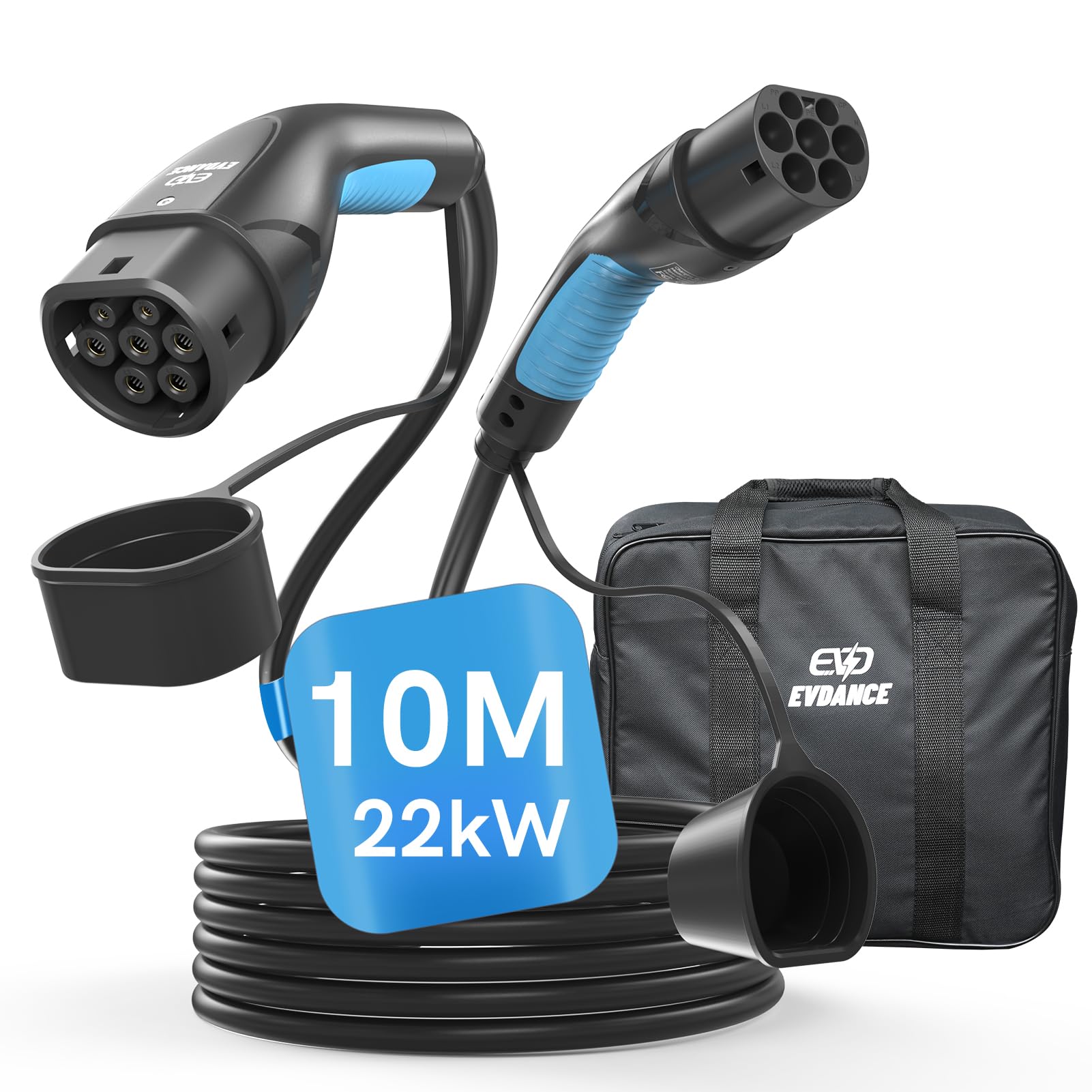 EVDANCE Type 2 to Type 2 Charging Cable for E Car EV/PHEV