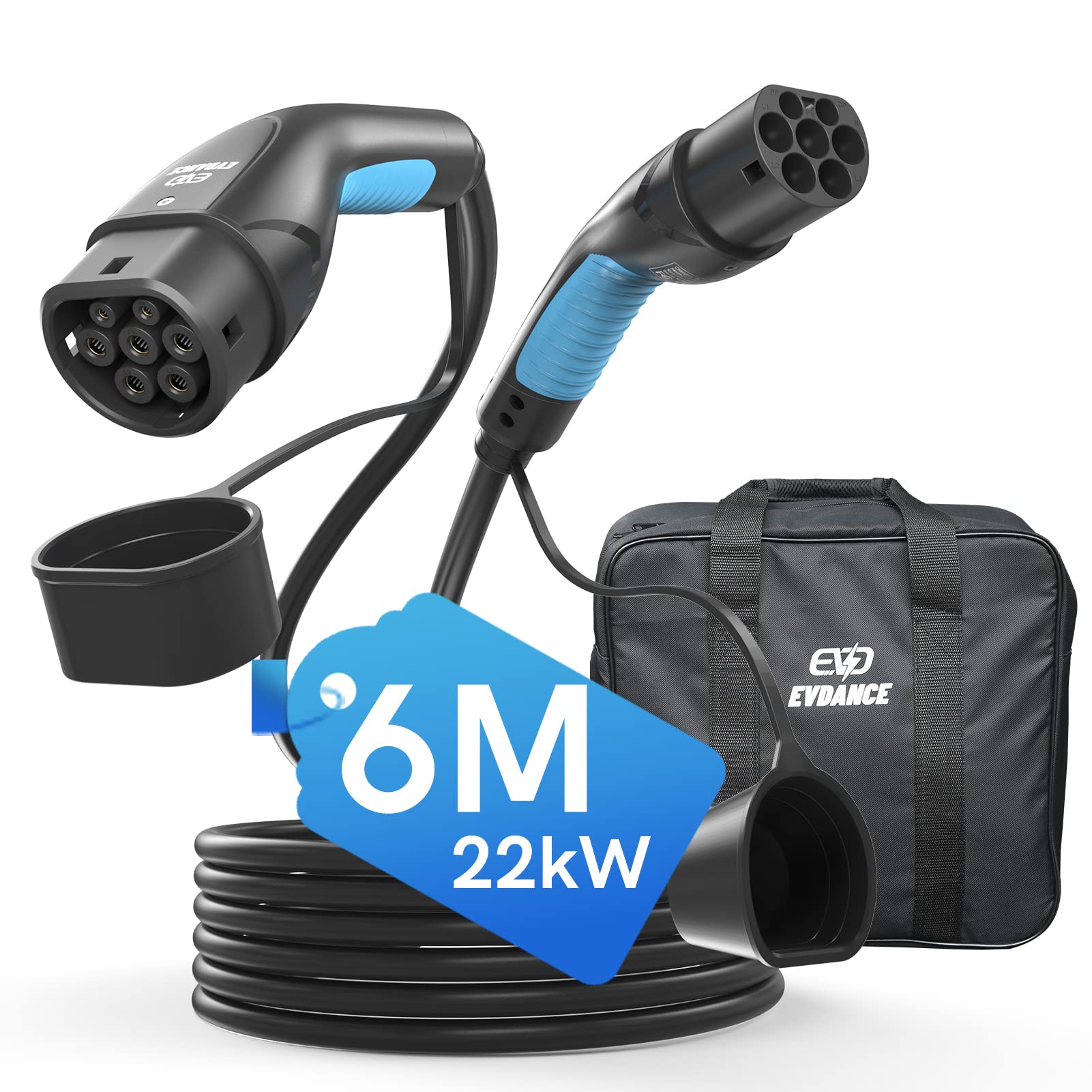 EVDANCE Type 2 to Type 2 Charging Cable for E Car EV/PHEV