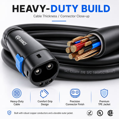 EVDANCE Nexus Reach Tesla EV Charging Extension Cords 40A 21FT