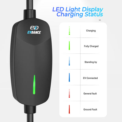 EVDANCE Level 2 Portable EV Charger 32Amp, 240V, NEMA 14-50 Plug