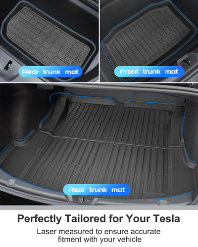 EVDANCE Floor Mats for Tesla Model Y Custom (7 Seater) 2021 2022 2023