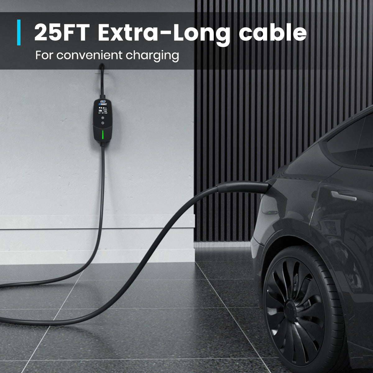 EVDANCE Flux Level 1 NEMA 5-15 Plug 12A NACS Portable EV Charger