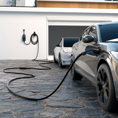 EVDANCE Flux Level 1/2 NEMA 5-15/14-50 Plug 12A/40A J1772 Portable/Home EV Charger + J1772 Extension Cord
