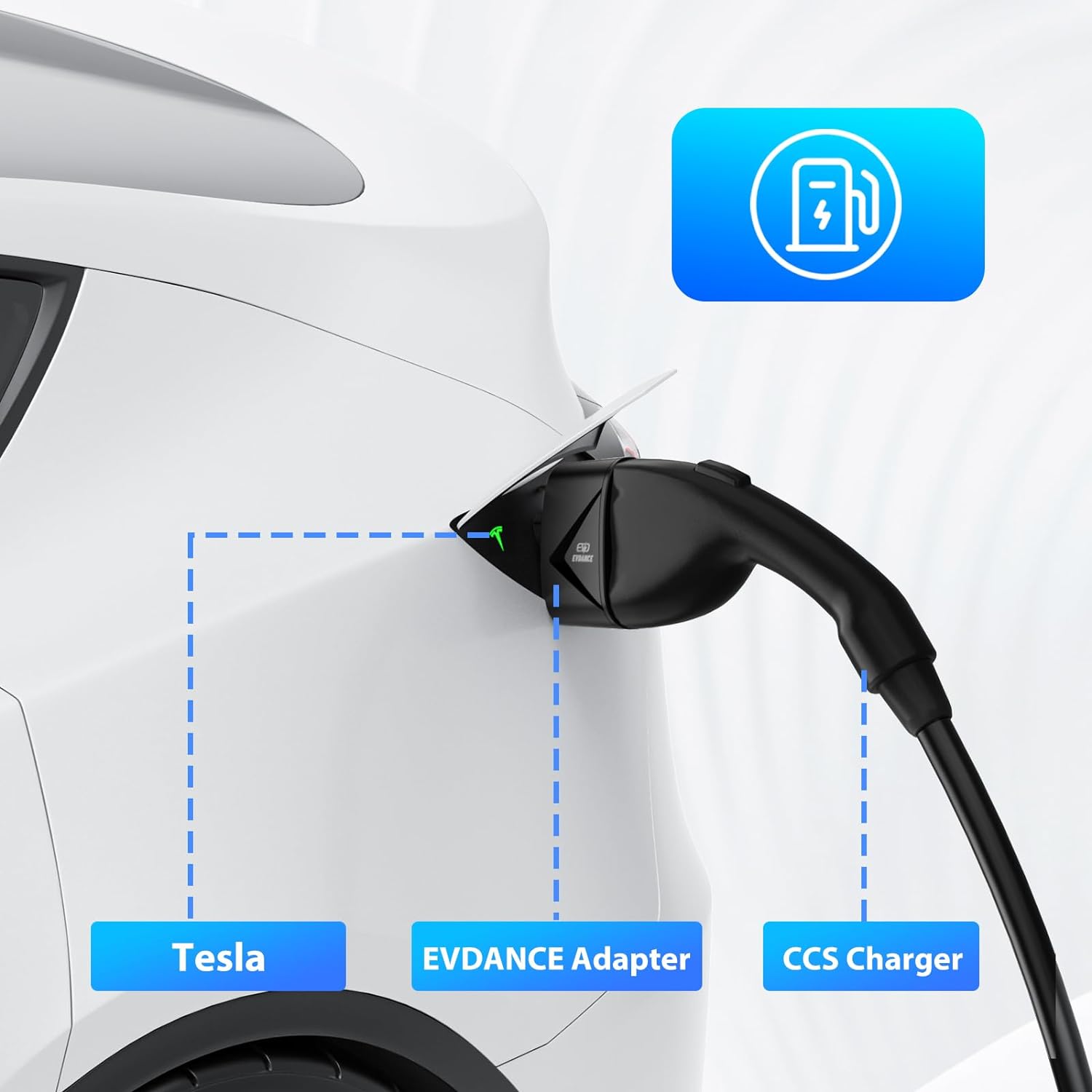 CCS 2 to Tesla EV Charging Adapter 250KW Fast Charging Stations - T.Garage