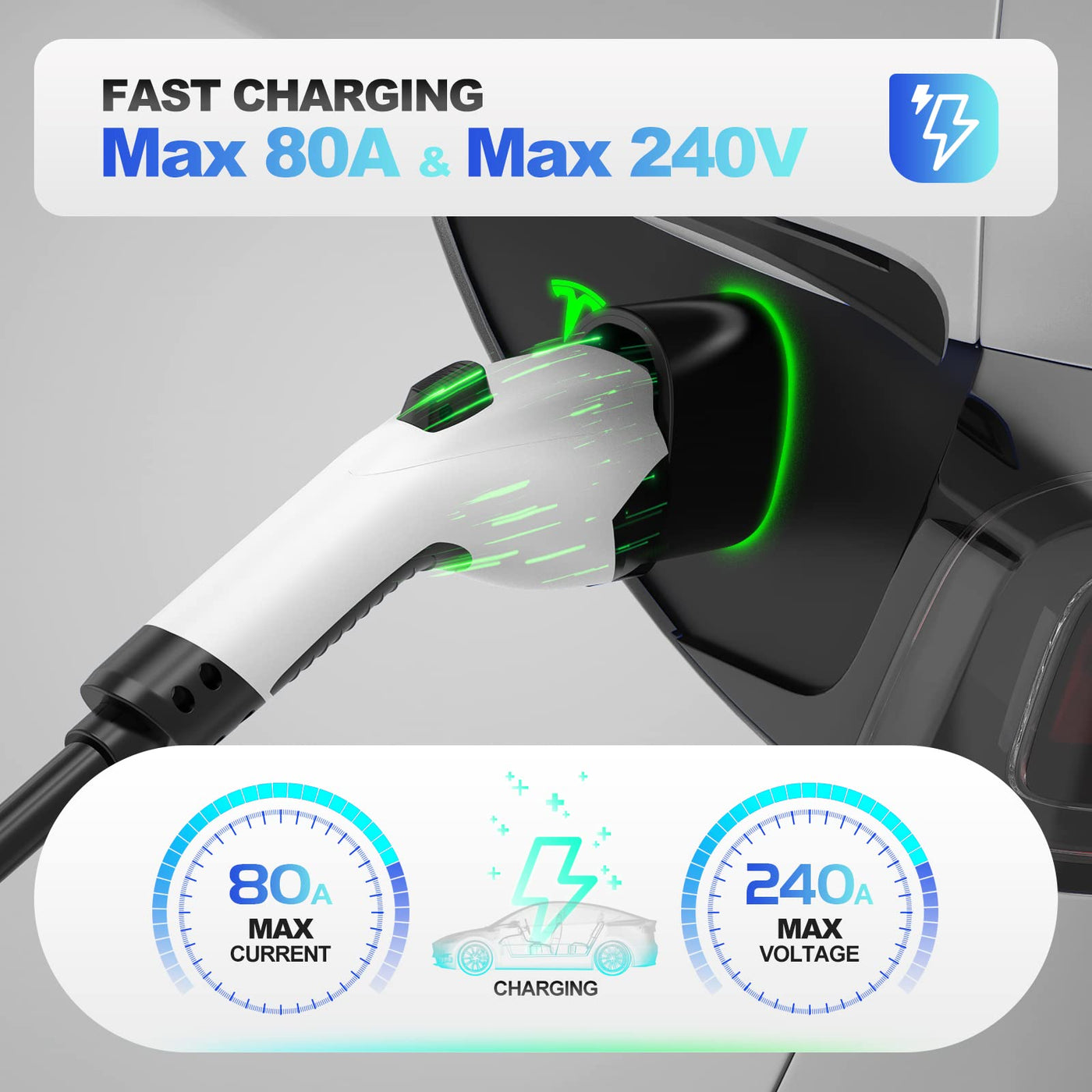 Fast charging MAX 80A And MAX 240V to car