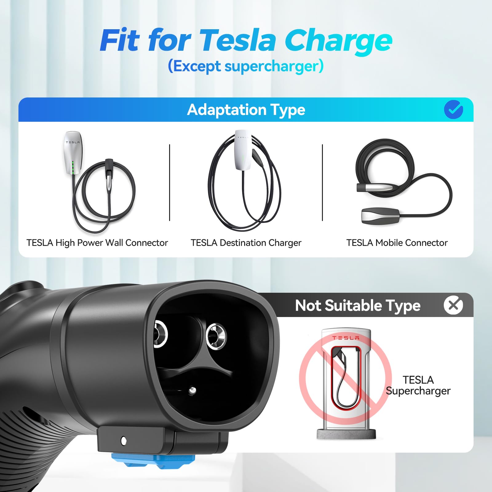 Tesla J1772 To NACS Charging Adapter - Lets You Charge At Public Stations (PN: 1067348-00-A/B/C)