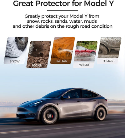 Tesla Model Y Mud Flaps 2017-2023 (Set of 4) - EVDANCE